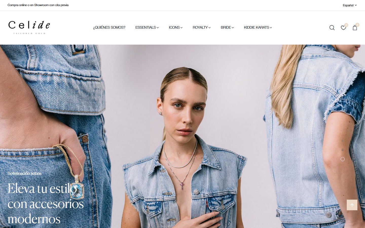 Sitio web de Celide: joyería en oro exclusiva en Colombia